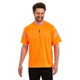 GENIUS STORE Erkek Nem Emici Hızlı Kuruma Atletik Teknik Performans Spor T-shirt (TURUNCU, L)