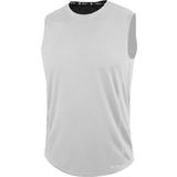 Genius Store Erkek Nem Emici Hızlı Kuruma Atletik Teknik Performans Sporcu Sıfır Kol T-Shirt Drıfıt-Sıfırkol Beyaz Xl