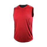 Genius Store Erkek Nem Emici Hızlı Kuruma Atletik Teknik Performans Sporcu Sıfır Kol T-shirt Drıfıt-sıfırkol kirmizi
