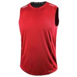 GENIUS STORE Erkek Nem Emici Hızlı Kuruma Atletik Teknik Performans Sporcu Sıfır Kol T-shirt (KIRMIZI, XL)