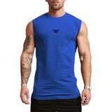 Genius Store Erkek Nem Emici Hızlı Kuruma Atletik Teknik Performans Sporcu Sıfır Kol T-Shirt Mg-Atlet - 2XL - Mavi