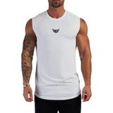 Genius Store Erkek Nem Emici Hızlı Kuruma Atletik Teknik Performans Sporcu Sıfır Kol T-shirt Mg-atlet beyaz