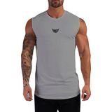 Genius Store Erkek Nem Emici Hızlı Kuruma Atletik Teknik Performans Sporcu Sıfır Kol T-Shirt Mg-Atlet Gri M