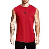 Genius Store Erkek Nem Emici Hızlı Kuruma Atletik Teknik Performans Sporcu Sıfır Kol T-shirt Mg-atlet kirmizi