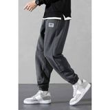 Genıus Store Erkek Polar Kumaş Oversize Erkek Eşofman Altı - S - Füme