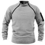 Genıus Store Erkek Polar Outdoor Fermuarlı Kombat Tactical Cepli Polar (KOMBAT AÇIK GRİ/S)
