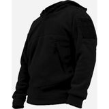 Genius Store Erkek Polar Outdoor Kapşonlu Kombat Tactical Cepli Polar Siyah 2Xl