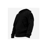 Genıus Store Erkek Polar Outdoor Kapşonlu Kombat Tactical Cepli Polar (SİYAH / M)
