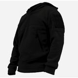 Genıus Store Erkek Polar Outdoor Kapşonlu Kombat Tactical Cepli Polar - Siyah