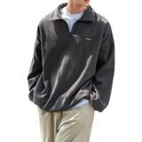 GENIUS STORE Erkek Polar Oversize Sweatshirt Polar Sweatshirt OVERSIZE-POLAR (FÜME, L)