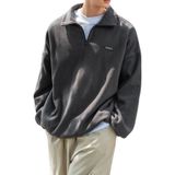 GENIUS STORE Erkek Polar Oversize Sweatshirt Polar Sweatshirt OVERSIZE-POLAR (FÜME, S)