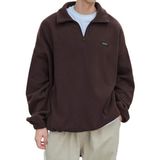 GENIUS STORE Erkek Polar Oversize Sweatshirt Polar Sweatshirt OVERSIZE-POLAR (KAHVERENGİ, S)