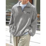 Genius Store Erkek Polar Oversize Sweatshirt Polar Sweatshirt - XL - Gri