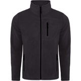 Genıus Store Erkek Polar Tam Fermuarlı 3 Cepli Outdoor Polar Ceket - Koyu Füme - 2XL