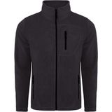 Genıus Store Erkek Polar Tam Fermuarlı 3 Cepli Outdoor Polar Ceket - Koyu Füme