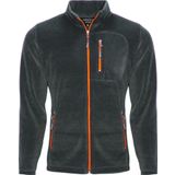 Genius Store Erkek Polar Tam Fermuarlı 3 Cepli Outdoor Polar Ceket Tactical Flecee Füme 2Xl