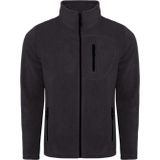 Genius Store Erkek Polar Tam Fermuarlı 3 Cepli Outdoor Polar Ceket Tactical Flecee Koyu Füme 2Xl