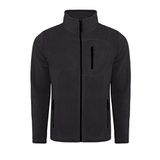 Genıus Store Erkek Polar Tam Fermuarlı 3 Cepli Outdoor Polar Ceket Tactical Flecee (KOYU FÜME/XL)