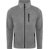 Genıus Store Erkek Polar Tam Fermuarlı 3 Cepli Outdoor Polar Ceket Tactical Flecee (KOYU GRİ / L)