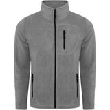Genıus Store Erkek Polar Tam Fermuarlı 3 Cepli Outdoor Tactical Flecee - XL - Gri-Koyu Gri