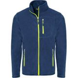 Genıus Store Erkek Polar Tam Fermuarlı 3 Cepli Tactical Flecee - Mavi - Sarı - 2XL