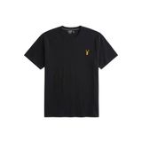GENIUS STORE Erkek Siyah Tişört %100 Pamuk Süprem Basic Tişört Bisiklet Yaka Nakışlı T-shirt