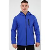 Genıus Store Erkek Softshell Mont Içi Polarlı Su ve Rüzgar Geçirmez Outdoor Spor Mont 3 Cepli - Saks Mavi