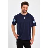 Genıus Store Erkek Spor Tişört Baskılı Fitness, Antrenman Fit - 2XL - Lacivert