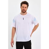 Genıus Store Erkek Spor Tişört Baskılı Fitness, Antrenman Fit - Beyaz