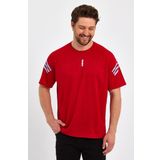 Genius Store Erkek Spor Tişört Baskılı Fitness, Antrenman Fit T-Shirt Kırmızı L