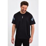 Genius Store Erkek Spor Tişört Baskılı Fitness, Antrenman Fit T-Shirt Siyah L