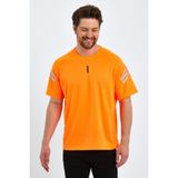 Genıus Store Erkek Spor Tişört Baskılı Fitness, Antrenman Fit - XL - Turuncu