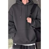 Genius Store Erkek Sweatshirt Kanguru Cepli Içi Polarlı 3 Iplik Kapüşonlu Oversize sweatshirt Kanguru-Sweatshırt - M - Füme