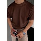 GENIUS STORE Erkek Tişört Basic Bisiklet Yaka Tişört Rahat Kesim Dökümlü Günlük Spor Tshirt