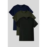 Genius Store Erkek Tişört Standart Kalıp Basic Bisiklet Yaka T-Shırt Basıc-Mankensiz3 - Bulunmuyor - Siyah - Haki - Lacivert