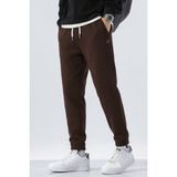Genius Store Genıus Store Erkek Eşofman Içi Polarlı Bağcıklı Bel Jogger Spor Eşofman Altı SPOR-ESF01 - Kahverengi