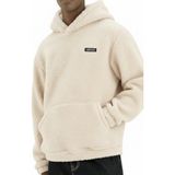 Genius Store Genıus Store Erkek Kapüşonlu Polar Sherpa Kuzu Kumaş Içi Şardonlu Kapüşonlu sweatshırt Sherpa-Kap - Ekru