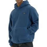 Genius Store Genıus Store Erkek Kapüşonlu Polar Sherpa Kuzu Kumaş Içi Şardonlu Kapüşonlu sweatshırt Sherpa-Kap - İndigo