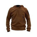 Genius Store Genıus Store Erkek Polar Kapşonlu Kombat Tactical 3 Cepli 507544113 Kahverengi