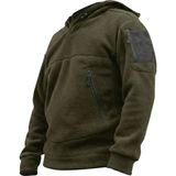 Genius Store Genıus Store Erkek Polar Outdoor Kapşonlu Kombat Tactical Cepli Polar - Haki