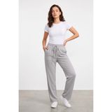 Genius Store Kadın Pantolon Beli Lastikli Cepli Rahat Kalıp Kadın Spor Pantolon KADIN-POLİVİSKON - XL - Gri