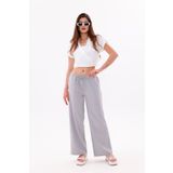 GENIUS STORE Kadın Pantolon Geniş Paça Pamuklu Viskon Cepli Pantolon Beli Lastikli GENİŞPAÇA-PANTOLON