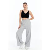 GENIUS STORE Kadın Pantolon Keten Karışımlı Belİ Lastikli Kırışmaz Kumaş Pantolon KETEN-PANTOLON