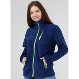 Genıus Store Kadın Polar Tam Fermuarlı Outdoor 3 Cepli Polar Ceket - XL - İndigo