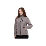 GENIUS STORE Kadın Polar Tam Fermuarlı Outdoor 3 Cepli Spor Polar Ceket (Gri, M)