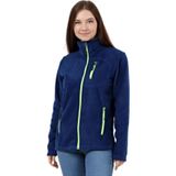 Genius Store Kadın Polar Tam Fermuarlı Outdoor 3 Cepli Spor Polar Ceket İndigo 2Xl
