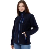 Genius Store Kadın Polar Tam Fermuarlı Outdoor 3 Cepli Spor Polar Ceket Lacivert 2Xl