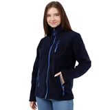 Genius Store Kadın Polar Tam Fermuarlı Outdoor 3 Cepli Spor Polar Ceket Lacivert S