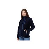 Genius Store Kadın Polar Tam Fermuarlı Outdoor 3 Cepli Spor Polar Ceket Lacivert Xl