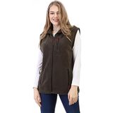 Genıus Store Kadın Polar Yelek Tam Fermuarlı Outdoor Spor Yelek 3Cepli (HAKİ / M)